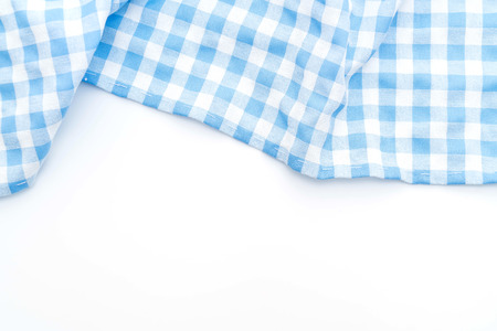 kitchen cloth (napkin) isolated on white backgroundの写真素材