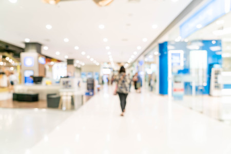 blurred shopping mall and retail store for backgroundの写真素材