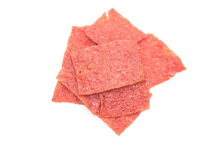 sweet pork sheet isolated on white background