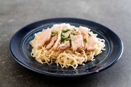 roast chicken noodle - asian food styleの写真素材
