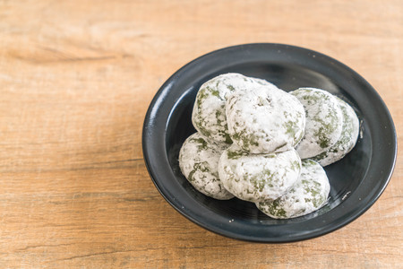 green tea mochi with red bean - Japanese traditional dessertの写真素材