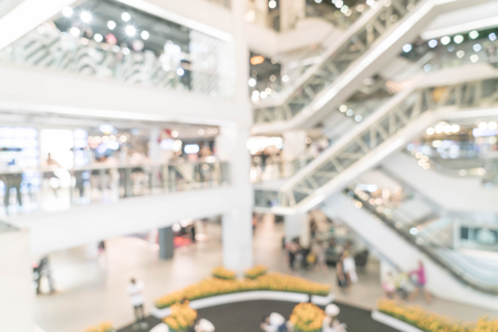 abstract blur and defocused luxury shopping mall and retail store for backgroundの写真素材