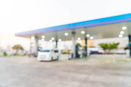 abstract blur and defocused oil station for backgroundの写真素材