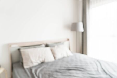abstract blur and defocused bedroom interior for backgroundの写真素材
