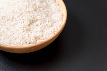 white raw Thai jasmine rice
