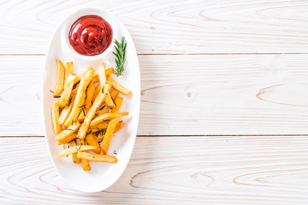 french fries with sauce - unhealthy food