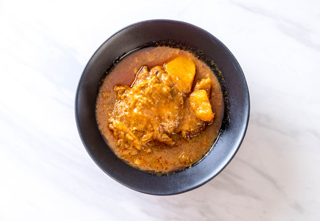 Chicken Massaman Curry Paste with Noodle - Asian Food Styleの写真素材