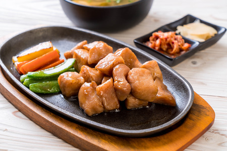 pork steak japanese style - healthy foodの写真素材