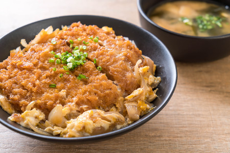 fried pork cutlet rice bowl (Katsudon) - Japanese food styleの写真素材