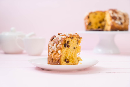 raisin bread cake with almond - Italian dessert style