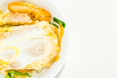 fried pork cutlet bowl with egg - japanese food styleの写真素材