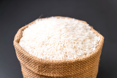 white raw Thai jasmine rice