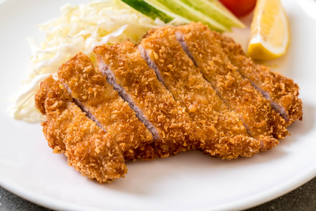 Japanese deep fried pork cutlet (tonkatsu set) - Japanese food styleの写真素材