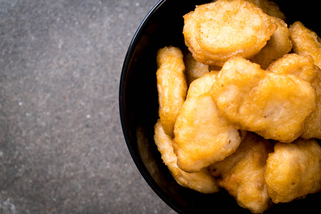 Chicken nuggets with sauce - unhealthy food