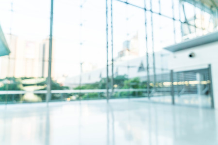 abstract blur and defocused in empty train station or airport with copy space for background