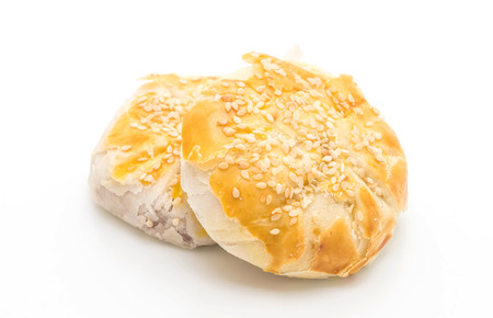 barbecue pork pies isolated on white background - Asian tradition food styleの写真素材