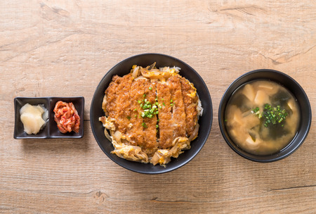 fried pork cutlet rice bowl (Katsudon) - Japanese food styleの写真素材