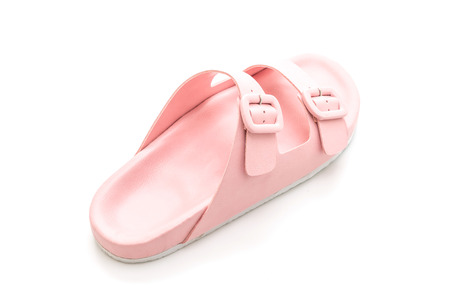 women leather sandals isolated on white backgroundの写真素材