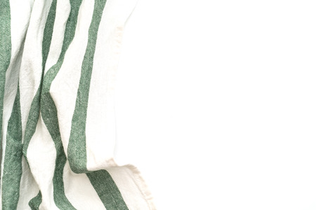 kitchen cloth (napkin) isolated on white backgroundの写真素材
