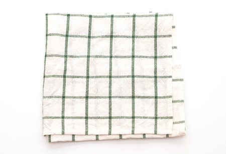 kitchen cloth (napkin) isolated on white backgroundの写真素材