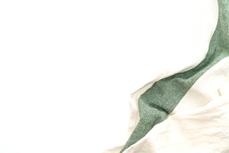 kitchen cloth (napkin) isolated on white backgroundの写真素材