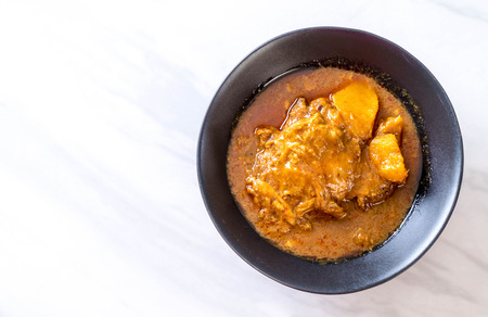 Chicken Massaman Curry Paste with Noodle - Asian Food Styleの写真素材