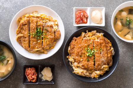 fried pork cutlet rice bowl (Katsudon) - Japanese food styleの写真素材