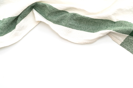 kitchen cloth (napkin) isolated on white backgroundの写真素材