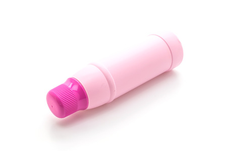 Plastic detergent container isolated on white backgroundの写真素材