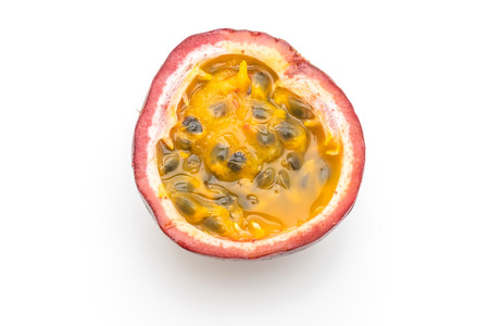 fresh passion fruit isolated on white background