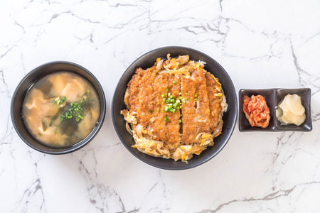 fried pork cutlet rice bowl (Katsudon) - Japanese food styleの写真素材