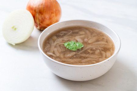 onion soup bowl - healthy food styleの写真素材