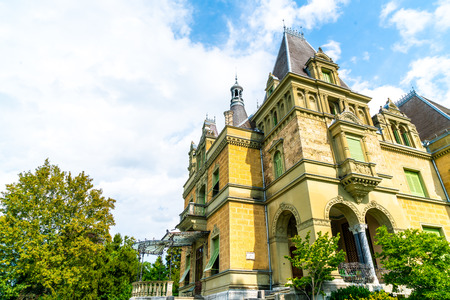 Beautiful Architecture at Hunegg castle national museum history in Switzerlandのeditorial素材