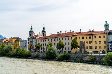 Beautiful Town at Innsbruck cityscape, Austria.のeditorial素材