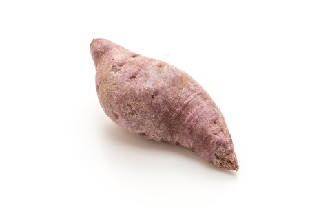 purple sweet potato isolated on white backgroundの写真素材
