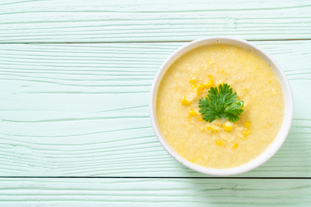 corn soup bowl - healthy food styleの写真素材