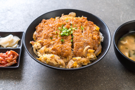 fried pork cutlet rice bowl (Katsudon) - Japanese food styleの写真素材