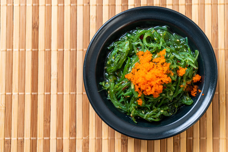 seaweed salad with shrimp eggs -Japanese  food styleの写真素材