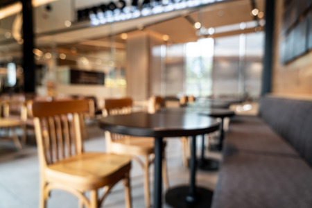 abstract blur and defocused in coffee shop cafe and restaurant for backgroundの写真素材