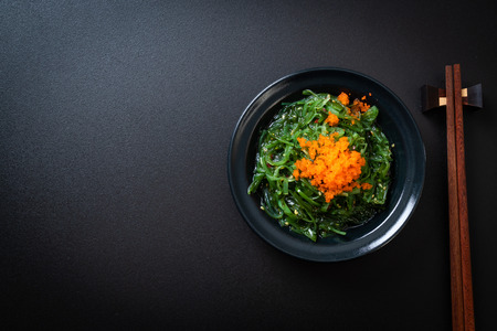 seaweed salad with shrimp eggs -Japanese  food styleの写真素材