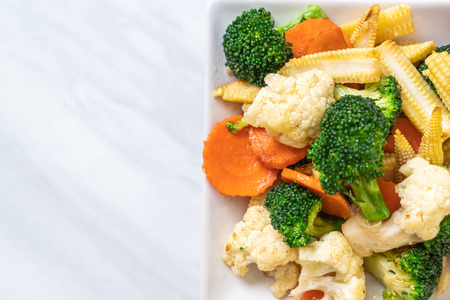stir-fried mix vegetable - vegan and vegetarian food styleの写真素材