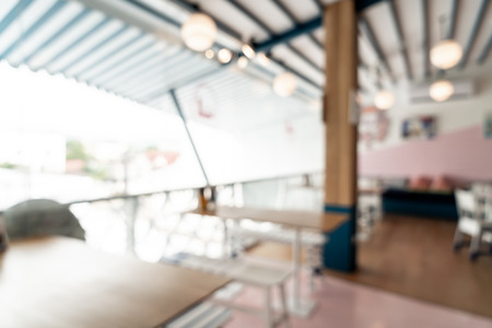 abstract blur cafe restaurant for backgroundの写真素材