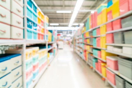 abstract blur and defocused in supermarket for backgroundの写真素材