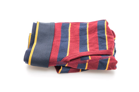 striped men underwear isolated on white backgroundの写真素材