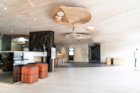 abstract blur and defocused lobby in hotel resort for backgroundの写真素材