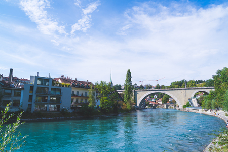 Beautiful Architecture at Bern, capital city of Switzerlandの写真素材