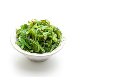 seaweed salad isolated on white background -Japanese food styleの写真素材