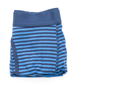 striped men underwear isolated on white backgroundの写真素材