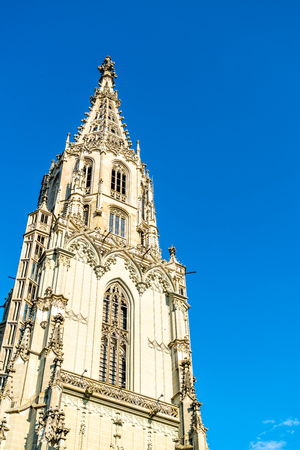 Beautiful Architecture at  Berner Munster cathedral in Switzerlandの写真素材