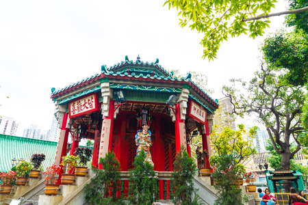 Kowloon, Hong Kong - FEB 22, 2019 : Wong Tai Sin Temple, famous temple in Hong Kong, Landmark.のeditorial素材